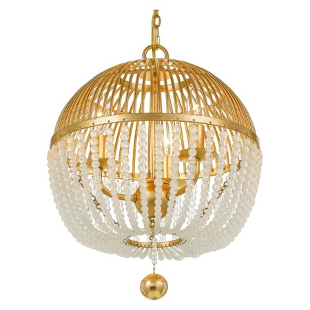 Crystorama Duval 3 Light Antigue Gold Chandelier DUV-623-GA